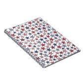 Red White en Blue Stars America Patriottic Notitieboek (Rechterzijde)