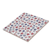 Red White en Blue Stars America Patriottic Tegeltje (Zijkant)