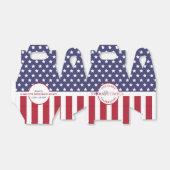 Red White en Blue Striped American Flag Party Bedankdoosjes (Uitgevouwen)