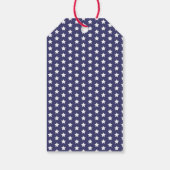 Red White en Blue Striped American vlag Cadeaulabel (Achterkant)