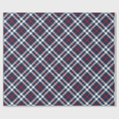 Red White en Blue Tartan Cadeaupapier (Vlak)
