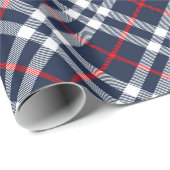 Red White en Blue Tartan Cadeaupapier (Rol Hoek)