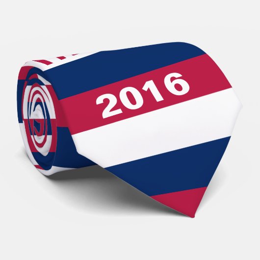 Red White en Blue Trump 2016 Stropdas (Opgerold)