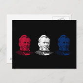 Red, White en Blue — U.S. Grant Briefkaart (Voorkant / Achterkant)