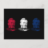 Red, White en Blue — U.S. Grant Briefkaart (Voorkant)