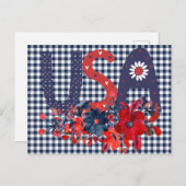 Red White en Blue USA Patriotic Bouquet Briefkaart (Voorkant / Achterkant)