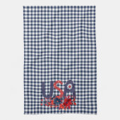 Red White en Blue USA Patriotic Bouquet Theedoek (Verticaal)