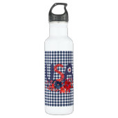 Red White en Blue USA Patriotic Bouquet Waterfles (Voorkant)