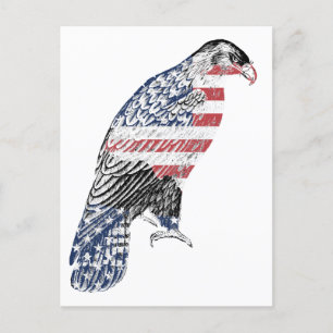 Red White en Blue USA Patriotic Eagle Art Briefkaart