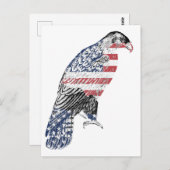 Red White en Blue USA Patriotic Eagle Art Briefkaart (Voorkant / Achterkant)