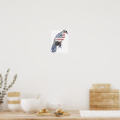 Red White en Blue USA Patriotic Eagle Art Poster (Keuken)