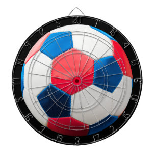 Red White en Blue Voetbal Art, Dartbord