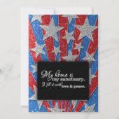 Red White en Blue, we hebben Housewarming BBQ verp Kaart (Voorkant)