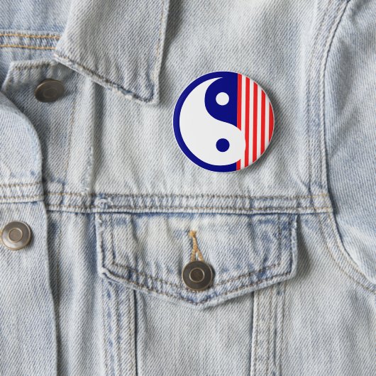 Red White en Blue Yin Yang Button (In situ)