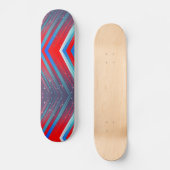 Red White en Blue Zig Zag Pattern Persoonlijk Skateboard (Voorkant)