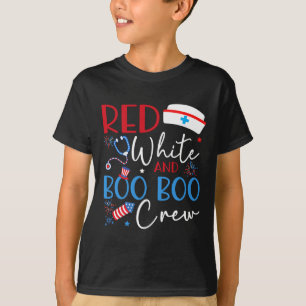 Red White en Boo Boo bemanningsleden 4 juli verple T-shirt