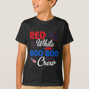 Red White en Boo Boo bemanningsleden 4 juli verple T-shirt