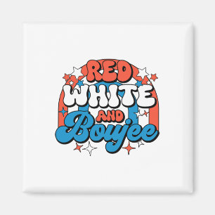 Red White en Boujee 4 juli Amerikaans meisje Pat Magneet