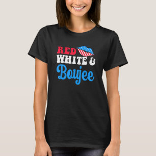 Red White en Boujee 4 juli Amerikaanse vlag Li T-shirt