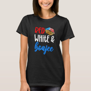 Red White en Boujee 4 juli Amerikaanse vlag Li T-shirt