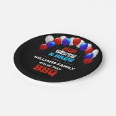 Red White en Brew, 4 juli, BBQ Family Party Papieren Bordje (Gekanteld)