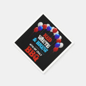Red White en Brew op 4 juli BBQ Party Servet (Hoek)