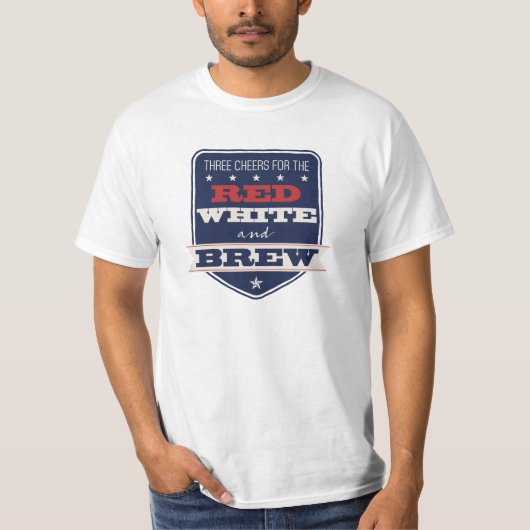 Red White en Brew Patriotic | 4 juli T-shirt (Voorkant)