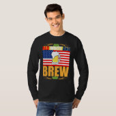 Red White en Brew Patriotic American Merica USA B T-shirt (Voorkant volledig)
