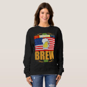Red White en Brew Patriotic American Merica USA B Trui (Voorkant volledig)