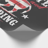 Red White en Bull rijden op Amerikaanse cowboys Cadeaupapier (Hoek)