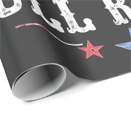 Red White en Bull rijden op Amerikaanse cowboys Cadeaupapier (Rol Hoek)