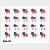 RED WHITE EN CHOW vierkante sticker (Vel)