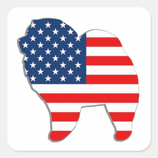 RED WHITE EN CHOW vierkante sticker (Voorkant)