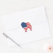 RED WHITE EN CHOW vierkante sticker (Envelop)