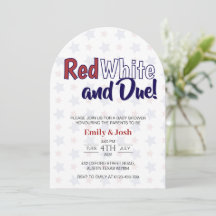 Red White en Due 4 juli Co ed Baby shower