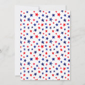 Red White en Due 4e juli Baby shower Kaart (Achterkant)