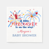 Red White en Due 4e juli Baby shower Servet (Voorkant)