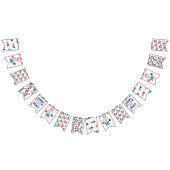 Red White en Due 4e juli Baby shower Vlaggetjes (Alle)