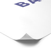 Red White en DUE Baby shower Party Welkomstwoord P Poster (Hoek)