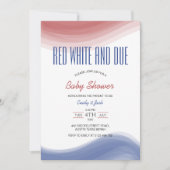 Red White en Due USA Flag Waterverf Kaart (Voorkant)