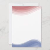 Red White en Due USA Flag Waterverf Kaart (Achterkant)