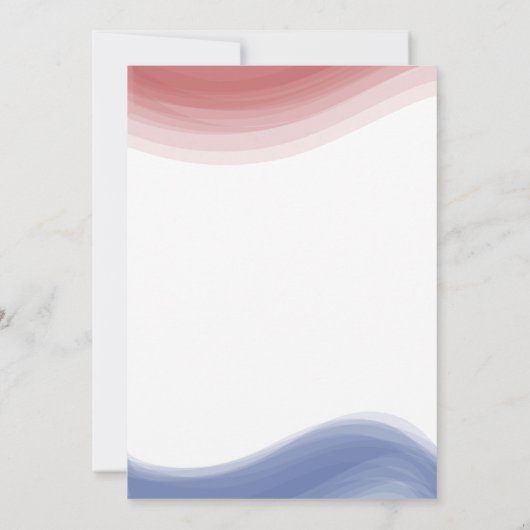 Red White en Due USA Flag Waterverf Kaart (Achterkant)