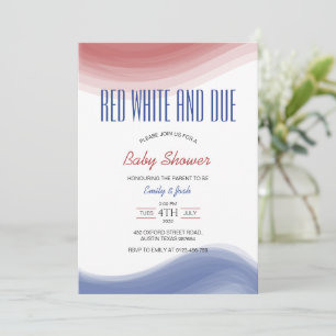 Red White en Due USA Flag Waterverf Kaart