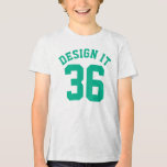 Red White en Emerald Green Kinderen | Sport Jersey Tri-Blend Shirt<br><div class="desc">Red White en Emerald Green Kinderen | Sport Jersey Design Kinder Football Jersey T-Shirt</div>