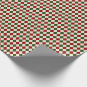Red White en Green Argyle Print Kerstmis Cadeaupapier (Hoek)