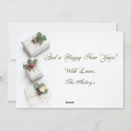 Red White en Green Modern Victoriaans kerst Feestdagenkaart (Achterkant)