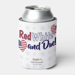 Red White en het Patriottisch Baby shower van 4 ju Blikjeskoeler
