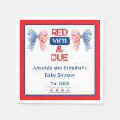 Red White en het vierde Baby shower van juli Servet (Voorkant)