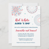 Red, White en I DO Bridal Shower Invitation Kaart (Voorkant)