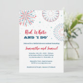 Red, White en I DO Bridal Shower Invitation Kaart (Staand voorkant)